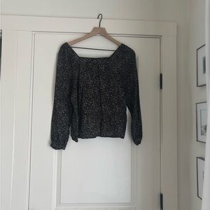 Black Floral Women's Top